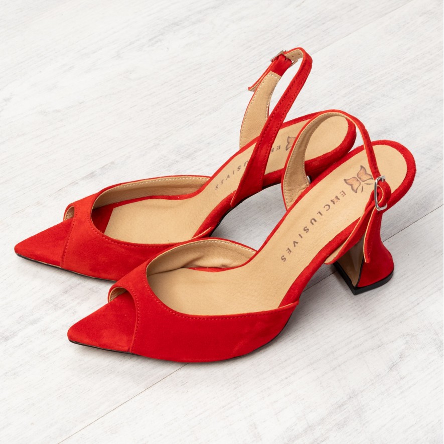   Sandale - Boem - Velur Red - 8cm